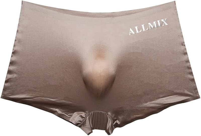 ALLMIX Mens Boxer Briefs Pouch Brown